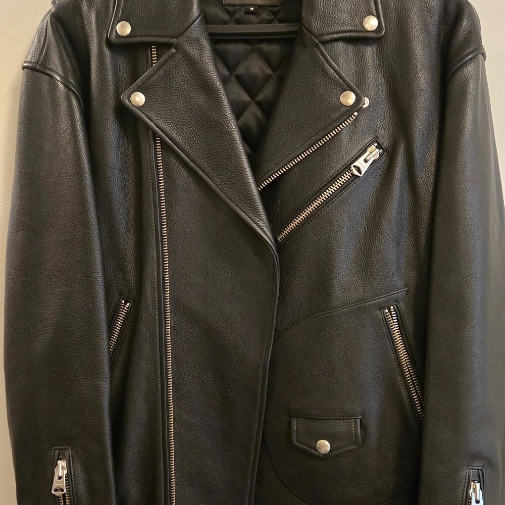 Mackage “Clement” Oversized Moto Leather Jacket – NEW - Black – Men’s | Size 42